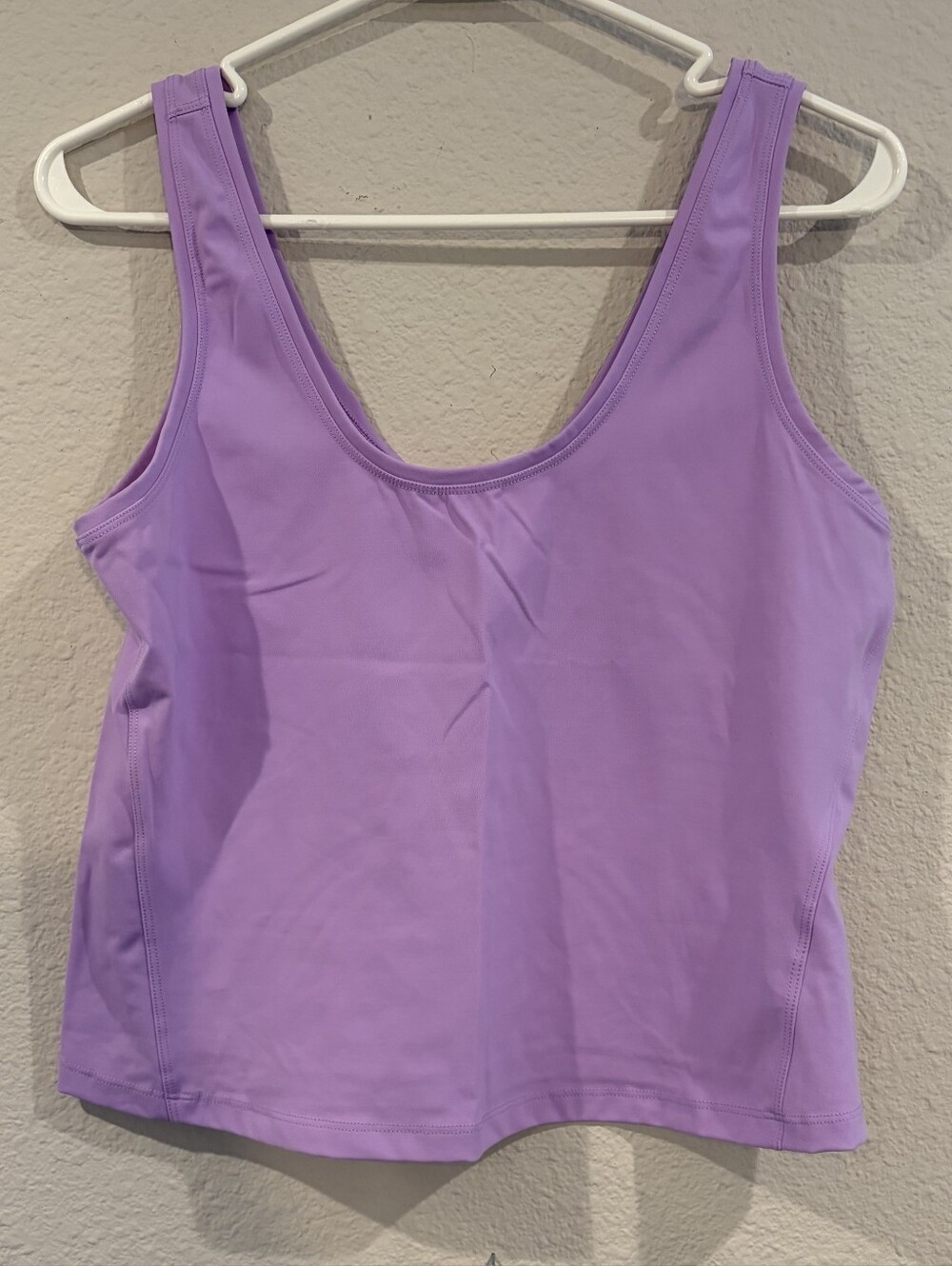 Spanx Womens Classic Casual Purple Sculpting Crop Scoopneck Tank Top Size Large